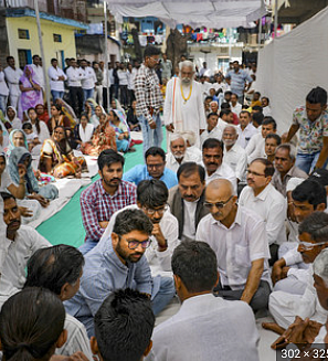 Congress MLA and Dalit leader Jignesh Mevani meets the family members of Darshan Solanki