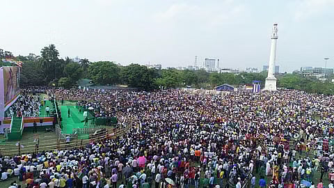 TMC rally against the Centre on March 29.