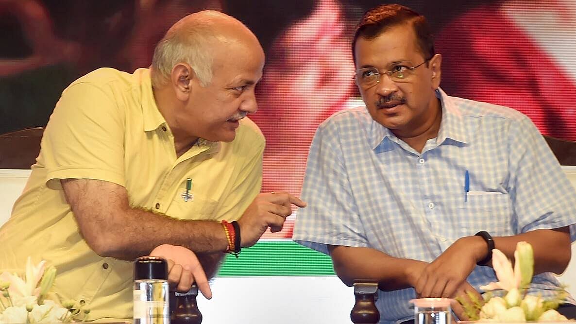 Sisodia (left) with Kejriwal