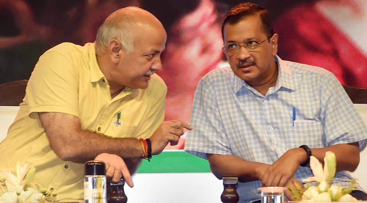 Sisodia (left) with Kejriwal