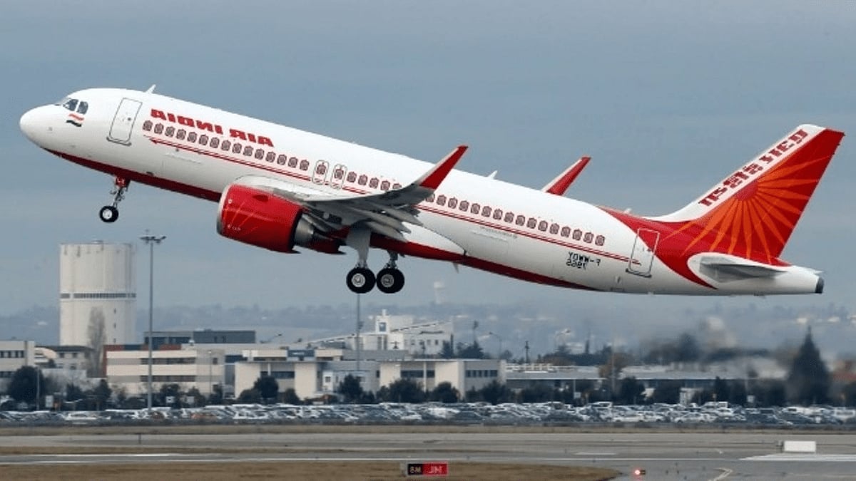 An Air India aircraft taking off