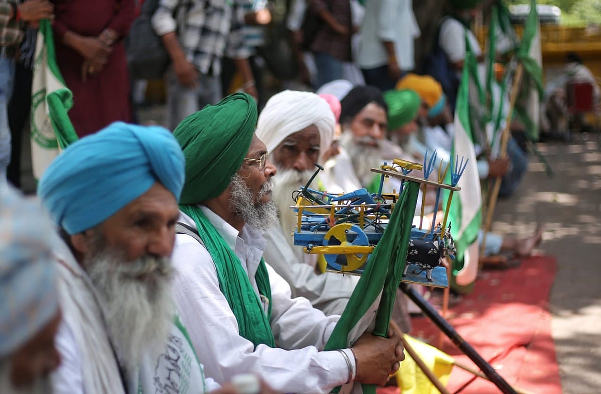 Farmers at Jantar Mantar (NH Photo by Vipin)