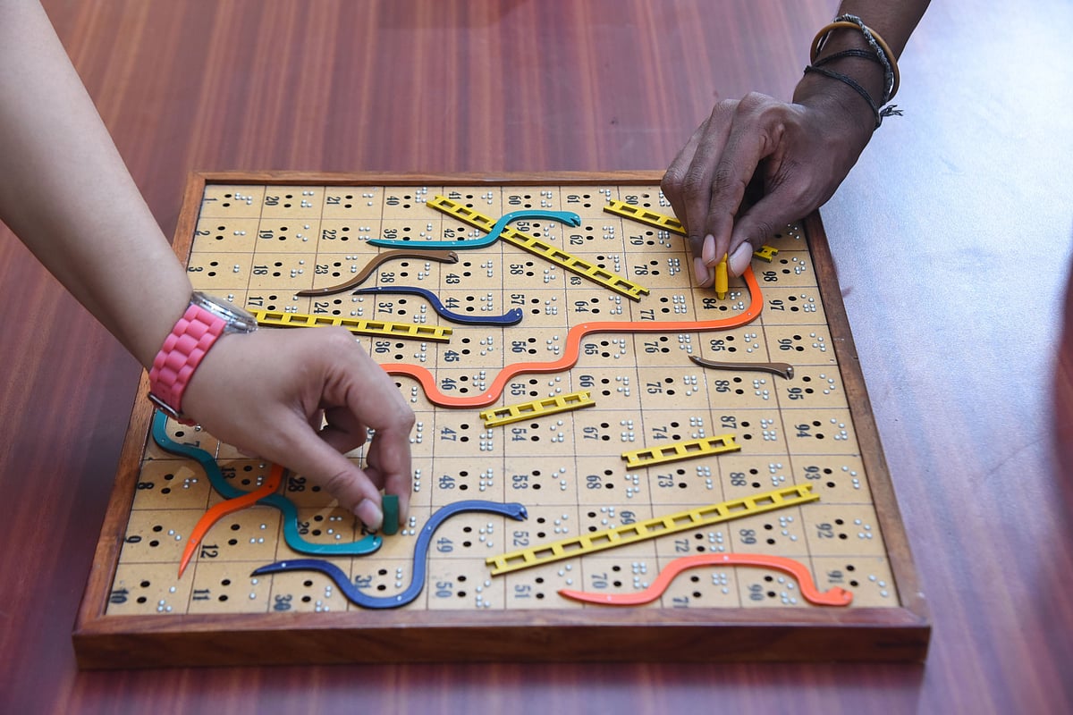 Braille Snakes & Ladders Board Game (Photo courtesy The Museum of Possibilities)