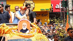 PM Modi held a roadshow in Bengaluru on Saturday (Photo courtesy @BJP4India/Twitter)
