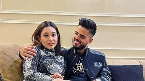 Saachi Marwah Rana with Nitish Rana (Photo Courtesy: @saachi.marwah/Instagram)