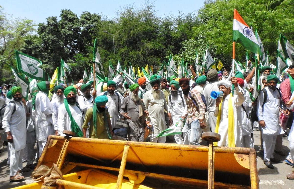 Farmers at Jantar Mantar (NH Photo by Vipin)