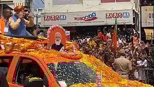 Modi's roadshow in Bengaluru on Saturday
Photo: Twitter