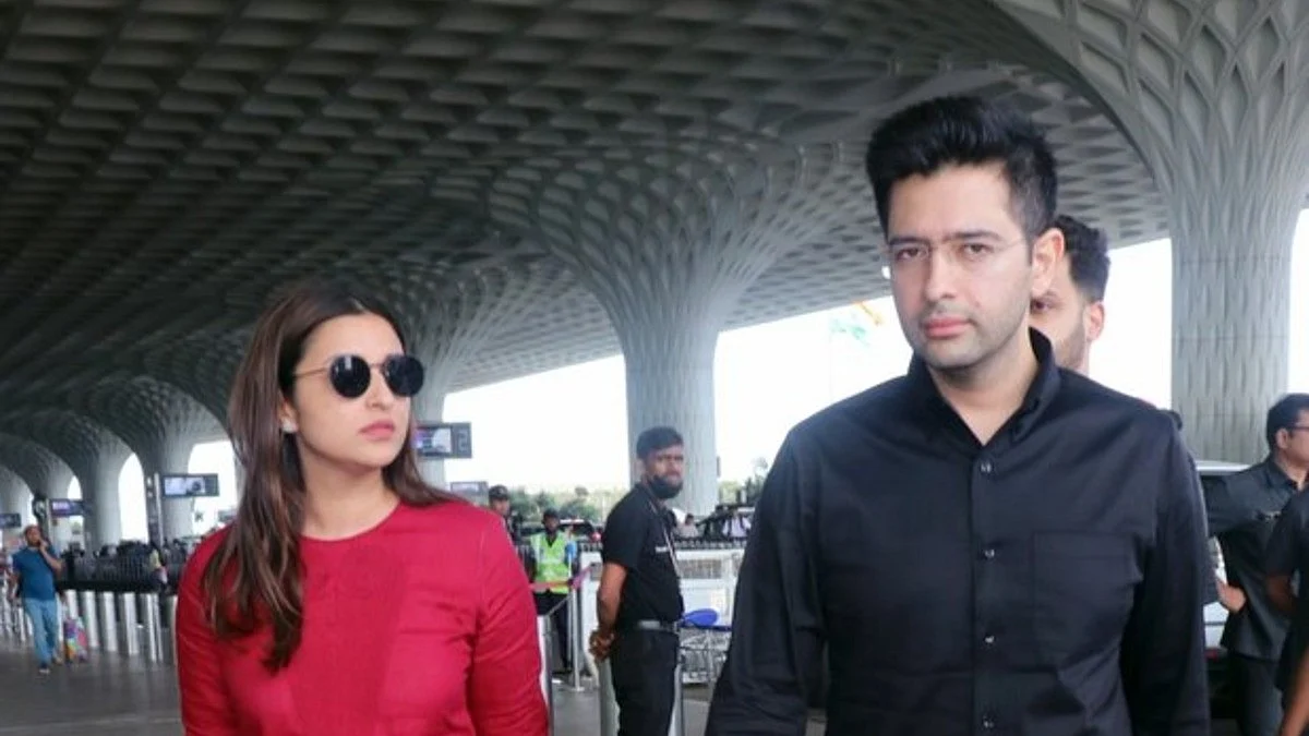 Parineeti Chopra and Raghav Chadha (IANS Photo)