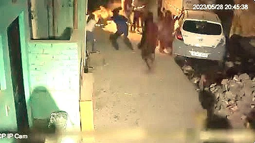 A cctv grab of the incident 