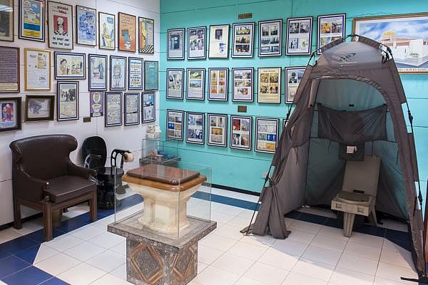 Toilets through the centuries (photo courtesy the Sulabh International Museum of Toilets)