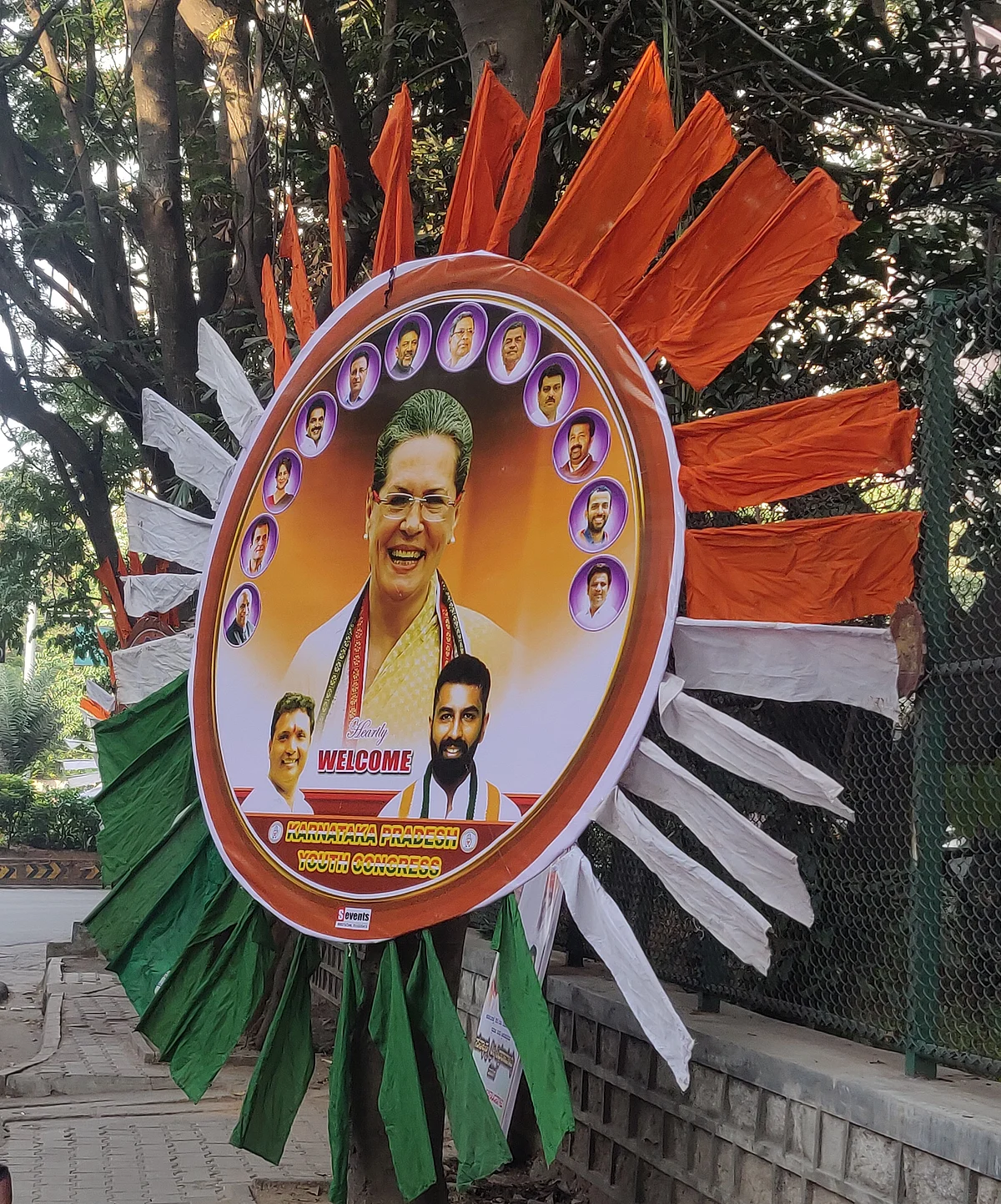 Banner of Sonia Gandhi (NH Photos By Rishitha Shetty