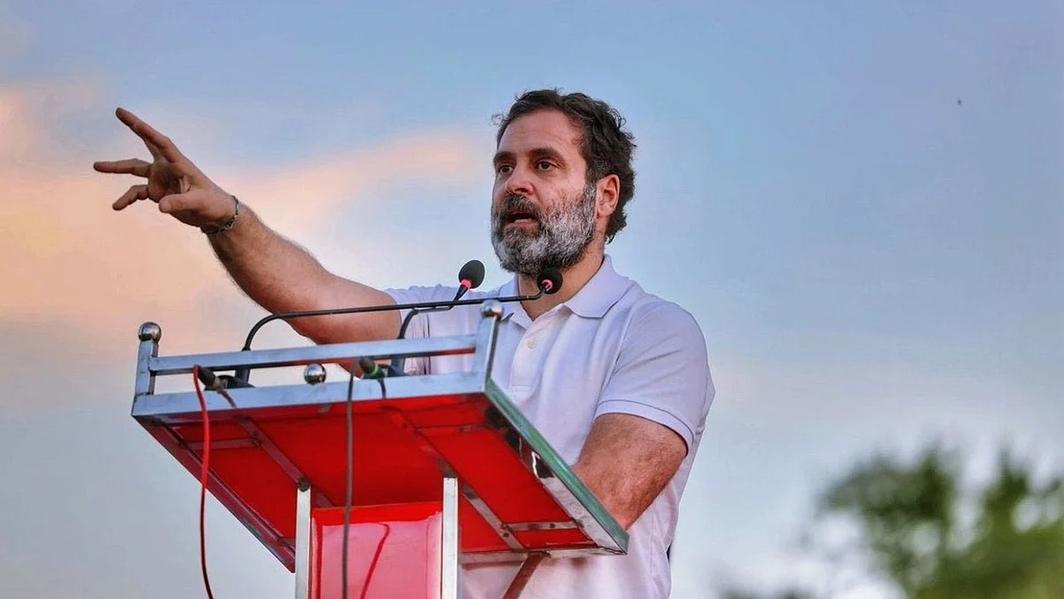 Rahul addressing a rally (Photo Courtesy: Congress)