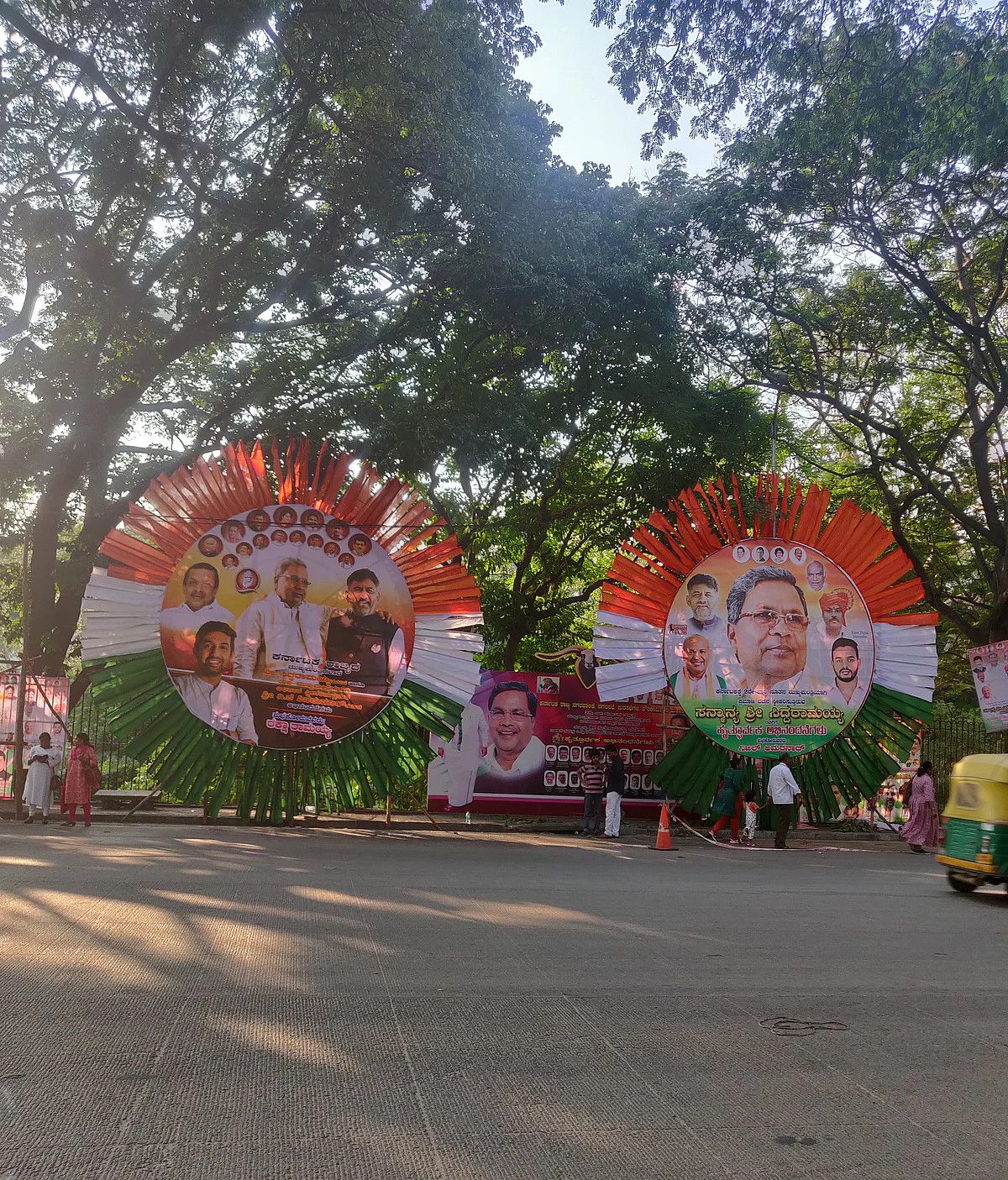 Banners of Siddaramaiah (photos: Rishitha Shetty/National Herald)