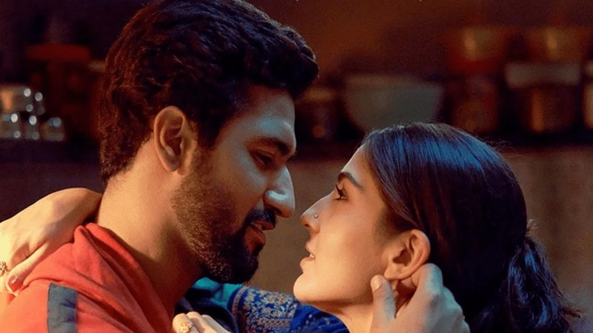 Vicky Kaushal and Sara Ali Khan (photo courtesy @ANI/Twitter)