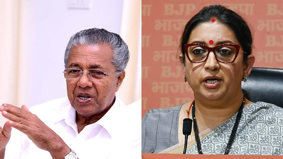 Pinarayi Vijayan (left); Smriti Irani (right) (photo: Getty Images)