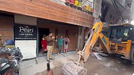 Demolition drive in Delhi's Mehrauli area, February 2023 (Photo: Social media)