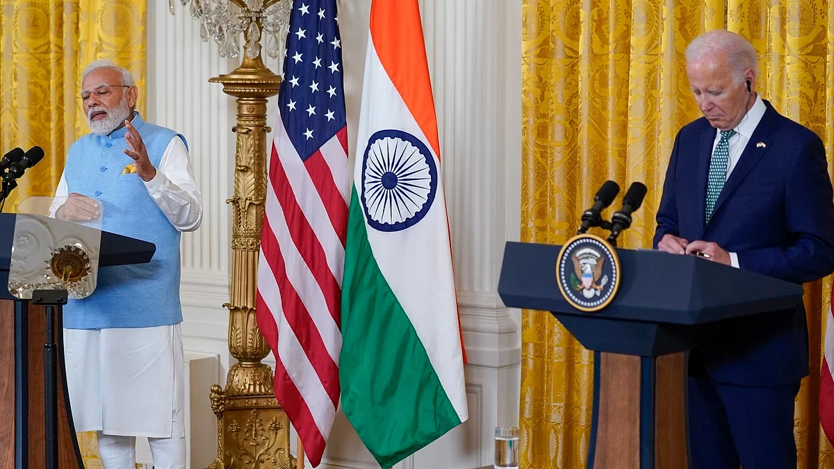 Indian Prime Minister Narendra Modi with US President Joe Biden (Photo courtesy: AP)