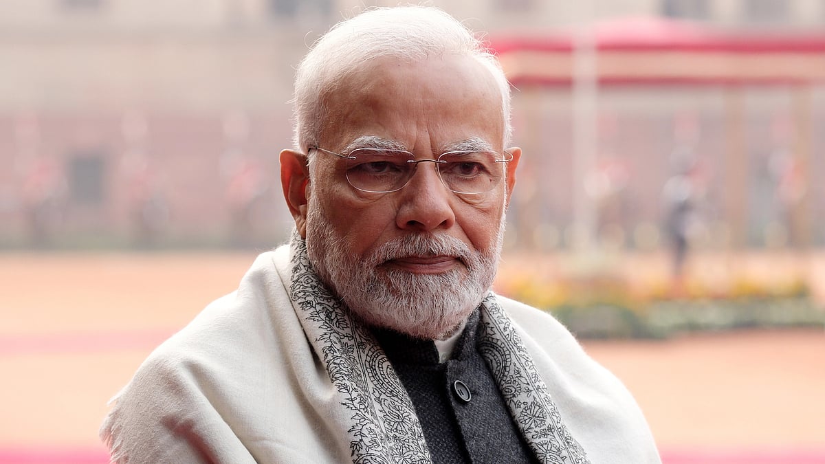 File picture of Prime Minister Modi at the Rashtrapati Bhavan in New Delhi (photo: T. Narayan/Bloomberg via Getty Images)