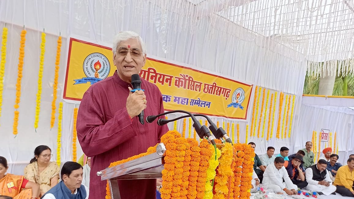 TS Singh Deo at a Labour Union event (Photo Courtesy: @TS_SinghDeo/Twitter)