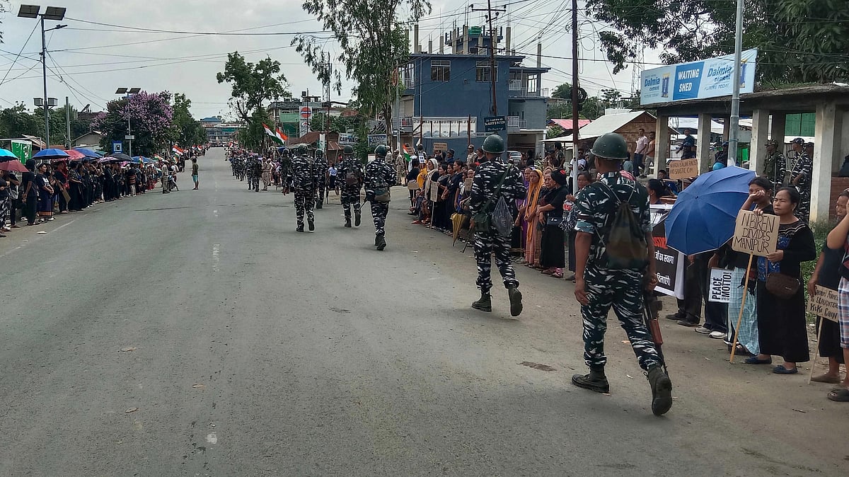 Security personnel at Churachandpur (photo: Getty Images)