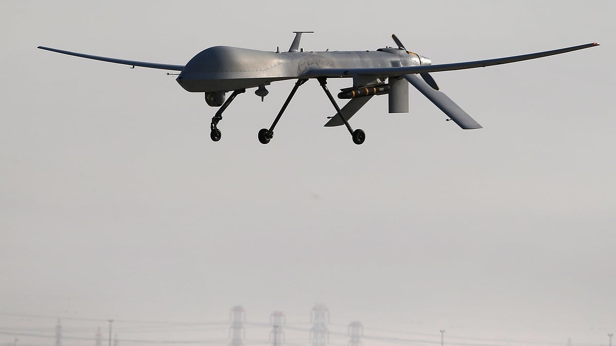 File photo of a U.S. Air Force Predator unmanned aerial vehicle (UAV).  (Photo by John Moore/Getty Images)