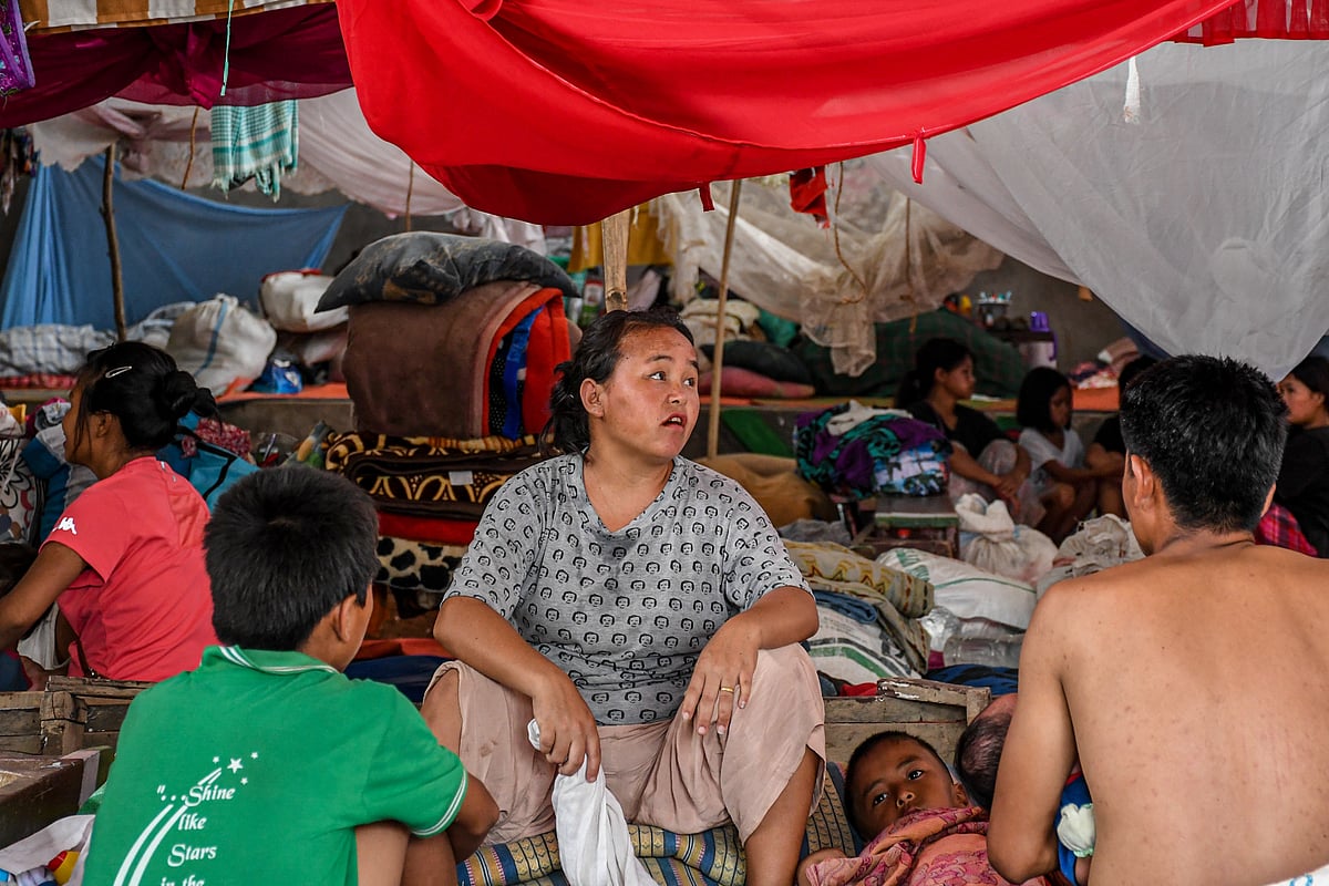 At a relief camp at Saidan village in Churachandpur district of Manipur. (Photo: Getty Images)