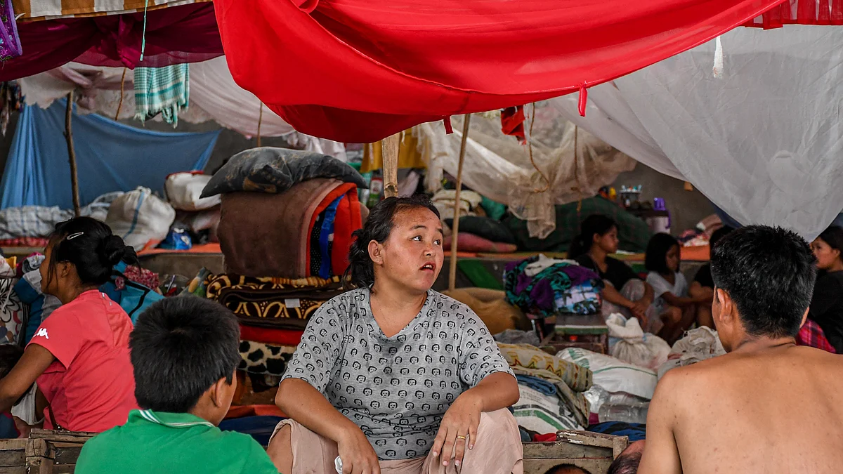 At a relief camp at Saidan village in Churachandpur district of Manipur. (Photo: Getty Images)