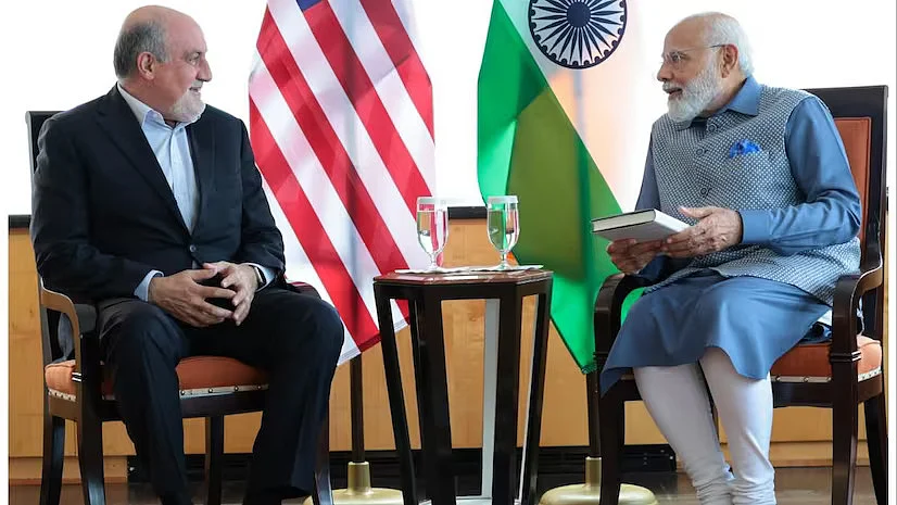 Taleb with Narendra Modi (photo courtesy: MEA)