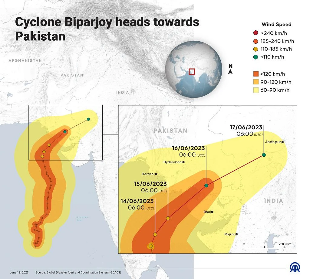 Photo Story: Pakistan braces itself for Cyclone Biparjoy landfall