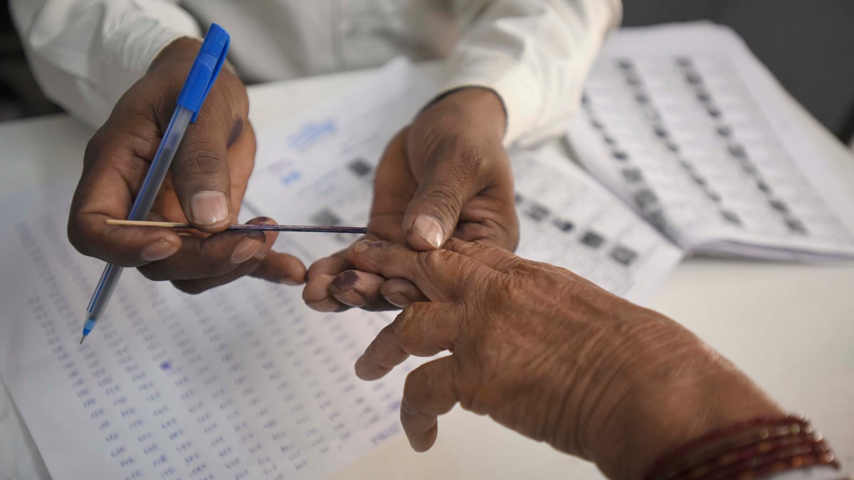 Representative image of a voter's finger being marked at the polling booth (photo: Getty Images)