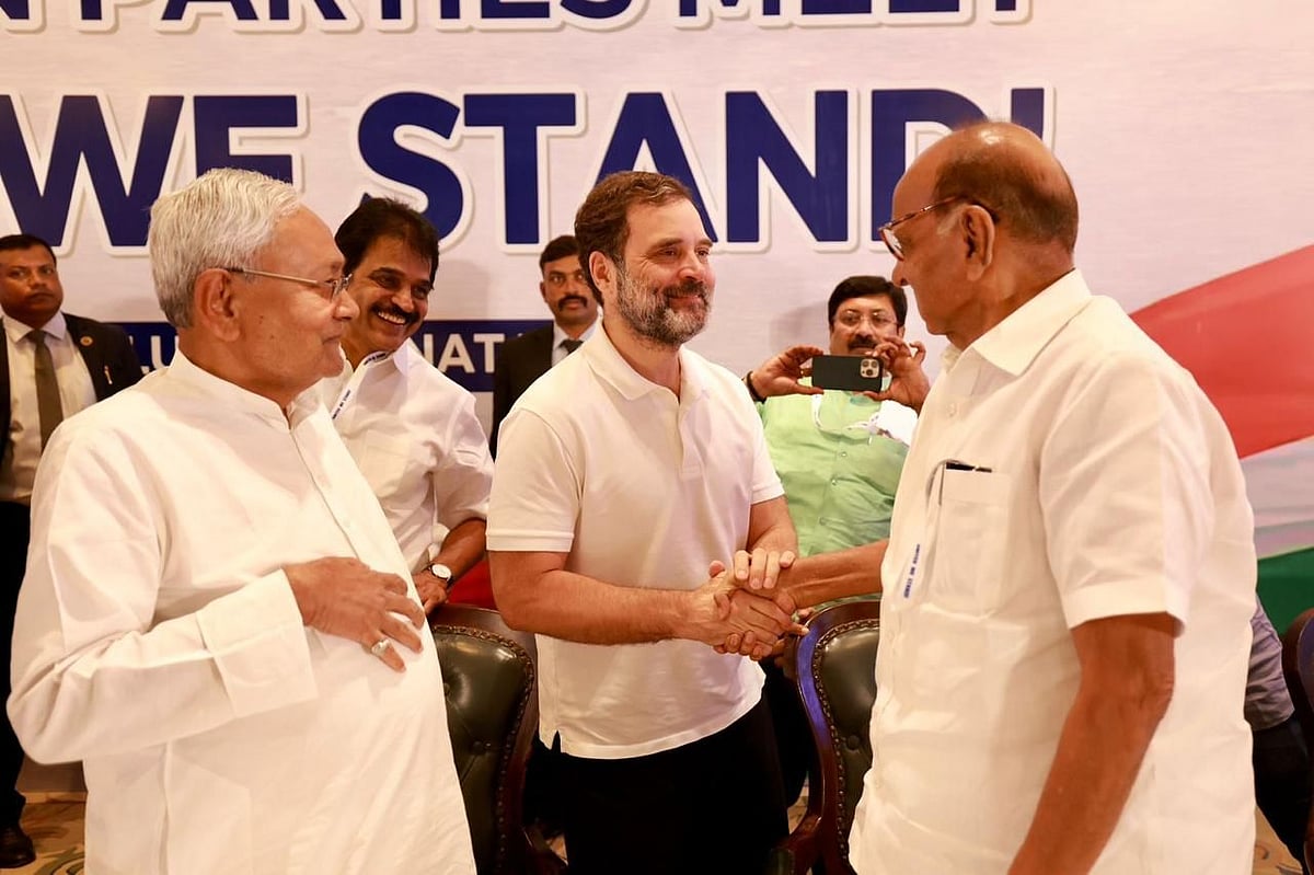 Nitish Kumar, Rahul Gandhi and Sharad Pawar (photo: Indian National Congress)