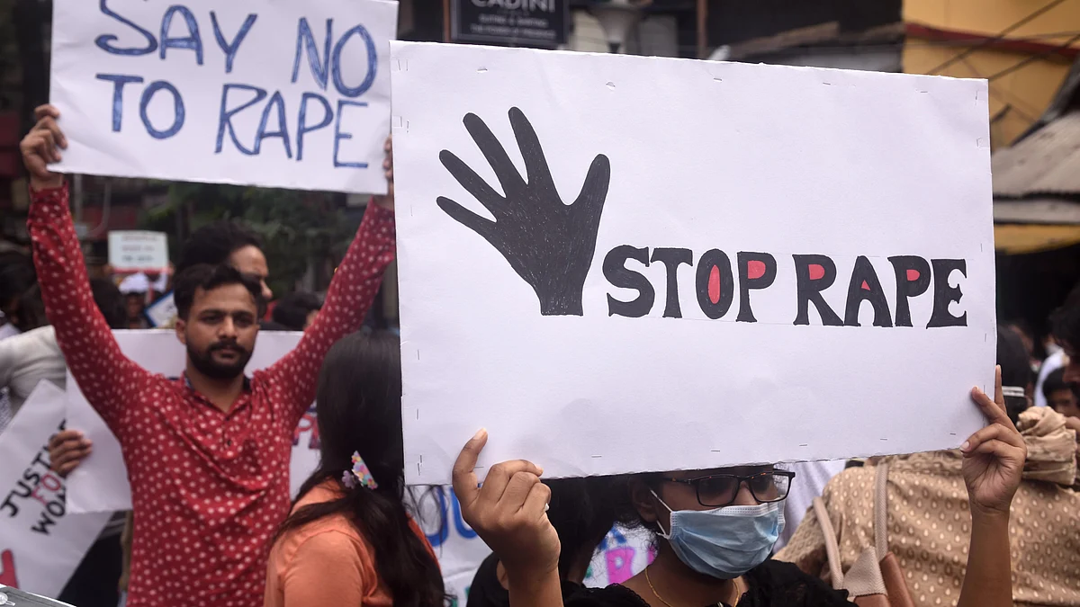 Representative image of anti-rape protests. The eight-year-old was bleeding and was immediately taken to the district hospital, where she was administered first aid (Photo: National Herald archives)