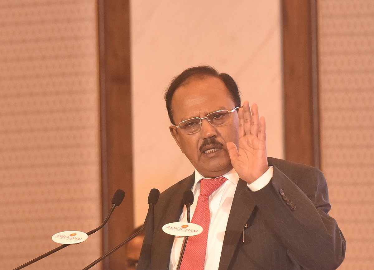 NSA Ajit Doval at the Netaji Subhas Chandra Bose Memorial Lecture 2023, on 17 June 2023 in New Delhi (Photo: Getty Images)