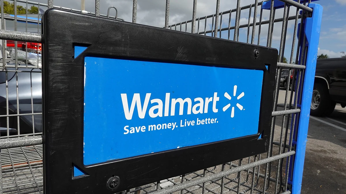 Walmart logo on a shopping cart (photo: Raedle/Getty Images)