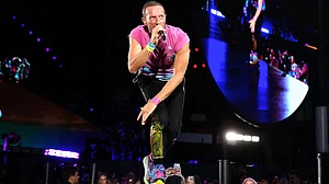 Chris Martin makes a video cameo at Elton John's final show