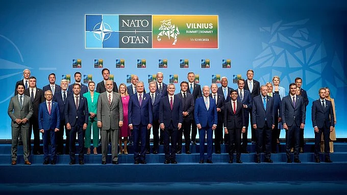 NATO summit leaders at Vilnius, Lithuania (photo: IANS)