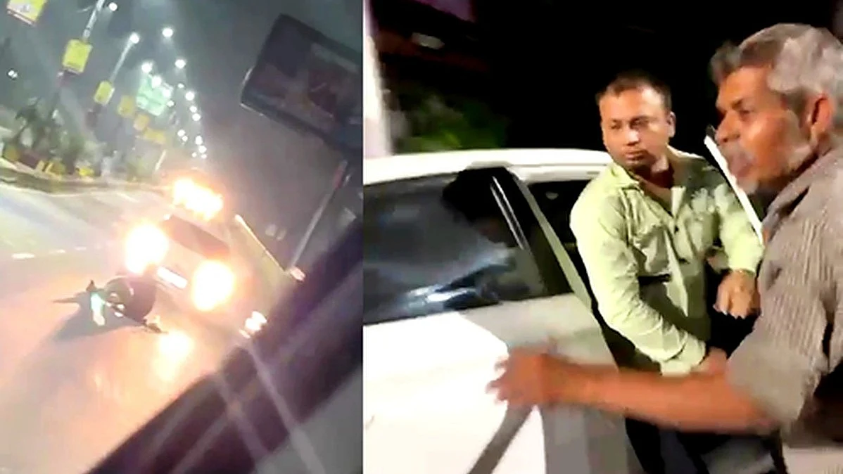 The incident was recorded by a man on his mobile phone (Photo: IANS)