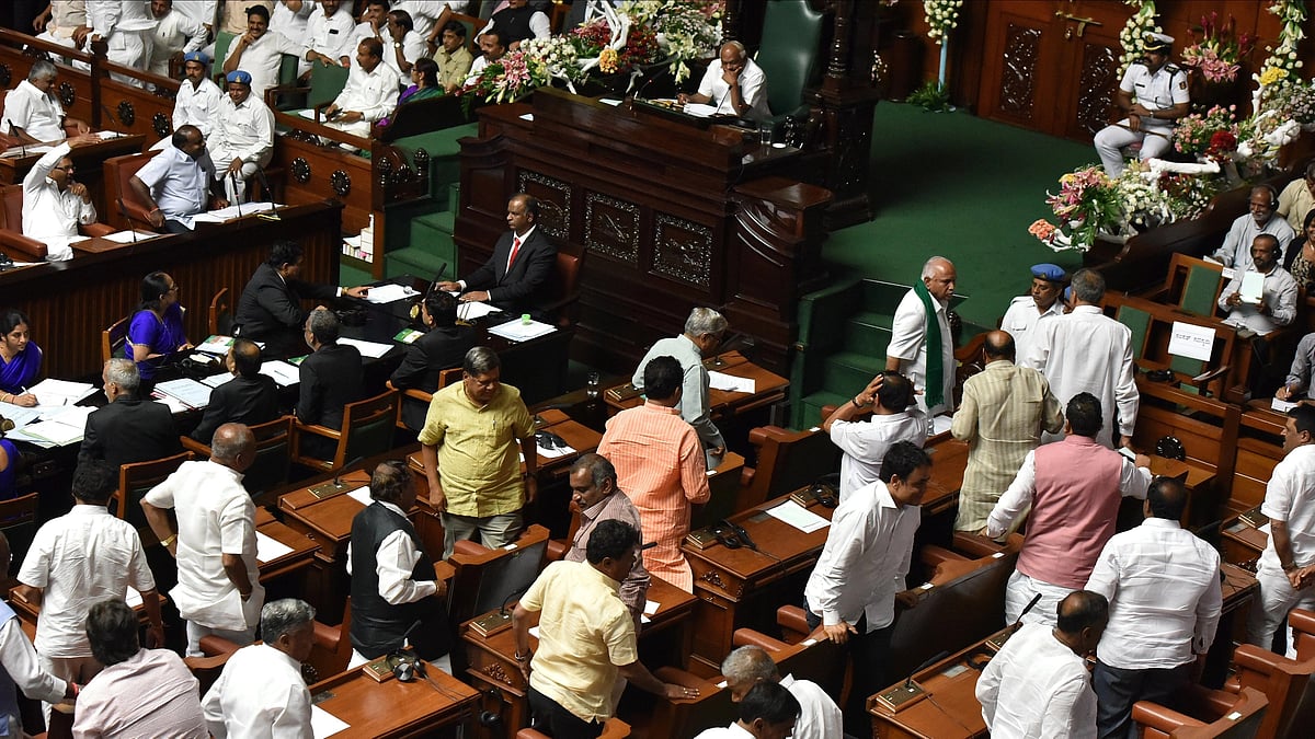 Karnataka assembly turmoil: 10 BJP MLAs suspended; speaker & deputy speaker meet governor