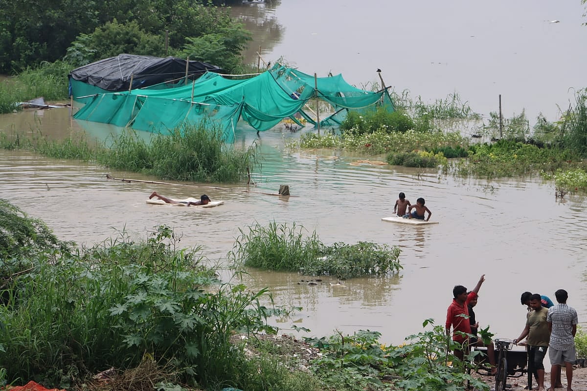 Makeshift camp at Mayur Vihar (Photo: Vipin/National Herald)