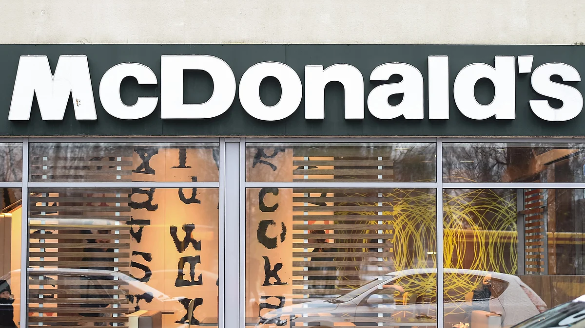 File photo of  McDonald's restaurant logo on a building.  (Photo by Karol Serewis/Gallo Images Poland/Getty Images)