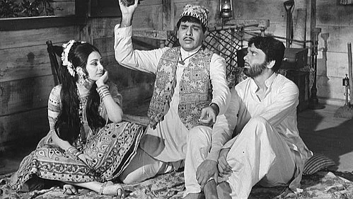 Dilip Kumar in the middle, Saira banu in the left acted together in the 1974-movie, Sagina (photo: Instagram/sairabanu)