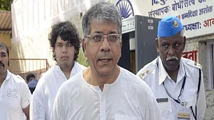 Vanchit Bahujan Aghadi leader Prakash Ambedkar (centre) holds the Maharashtra state government responsible for the Bhima Koregaon riots (photo: IANS)
