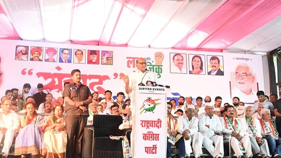 Sharad Pawar addresses a rally in Nashik on Saturday, 8 July 2023