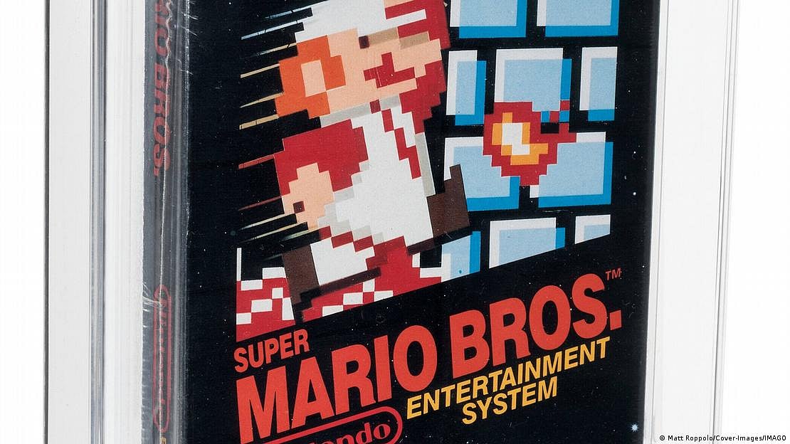 A copy of Super Mario Bros (1985) sold for $2 million at auction in 2021 (Photo: DW)