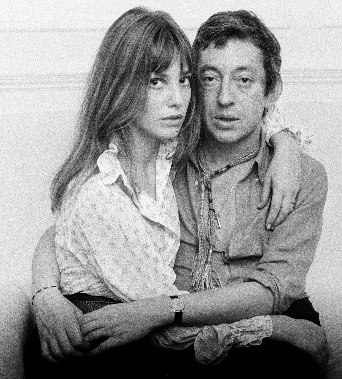 Serge Gainsbourg with Jane Birkin on 19 September 1969 (photo: Bill Rowntree/Sunday Mirror/Mirrorpix via Getty Images)