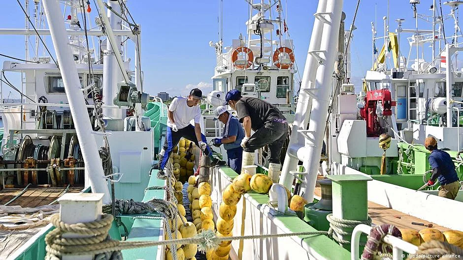 On board a Japanese fishing trawler (photo: DW)