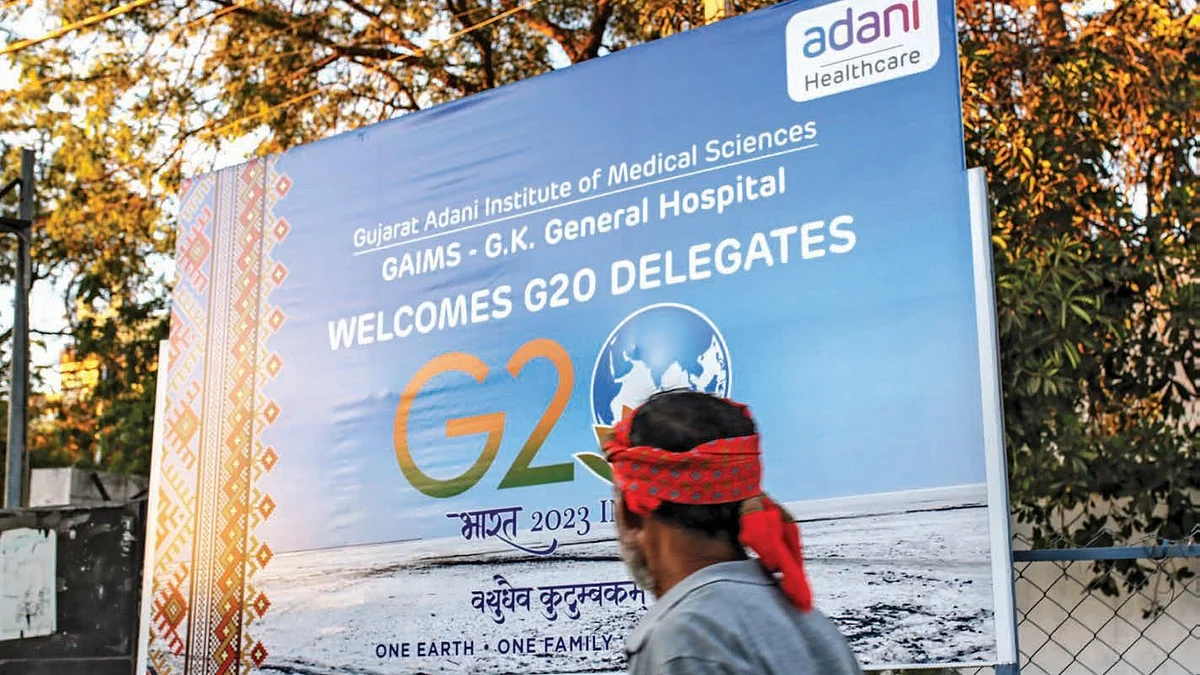 A G20 billboard in Bhuj, Gujarat (Photo: Getty Images)