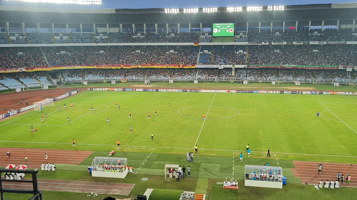 Panoramic view of Kolkata derby (Photo: Gautam Bhattacharyya)