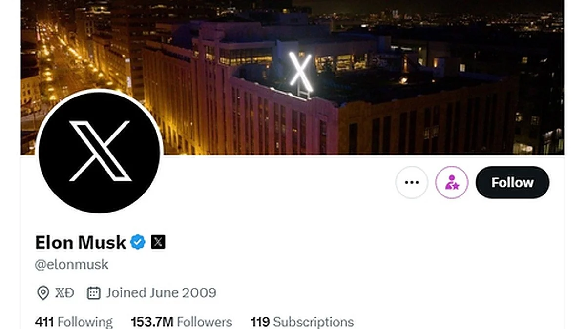 Elon Musk's X profile (Photo: IANS)