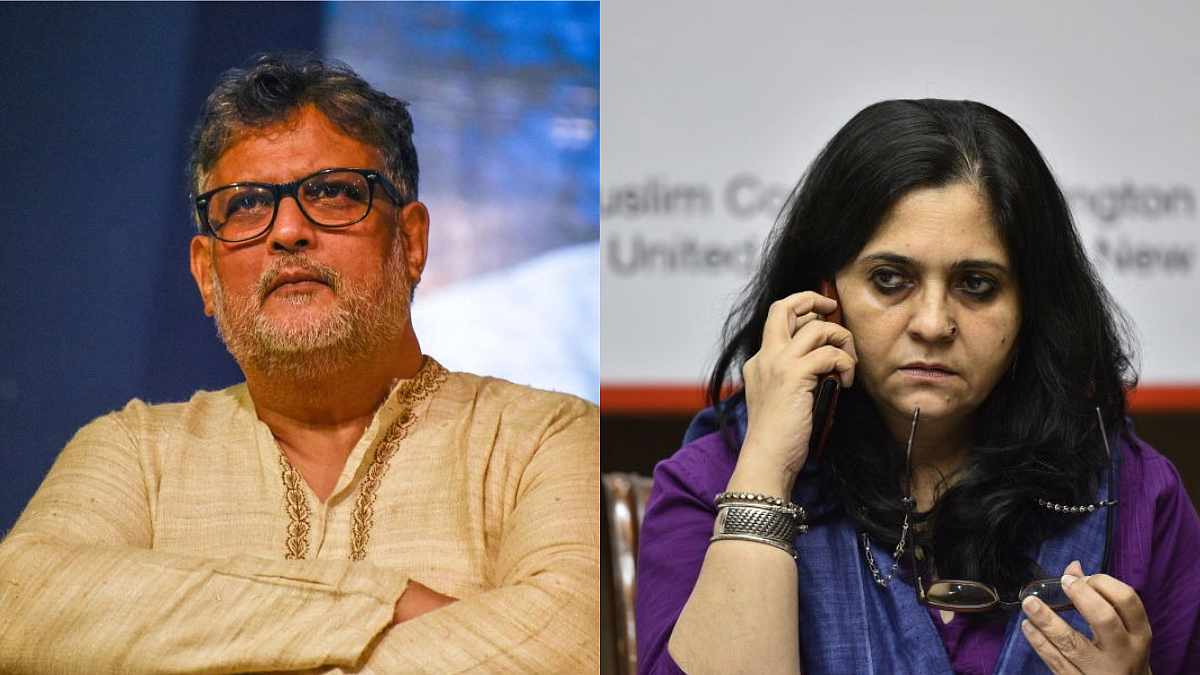 Tushar Gandhi (left); Teesta Setalvad (photo: Getty Images)